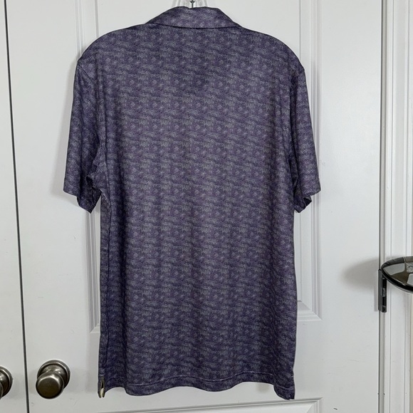Men's Printed Golf Shirts-Purple Maze, size Medium - Picture 6 of 6
